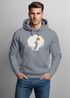 Hoodie Herren mit Frontprint Katze Silhouette Natur Aufdruck Motiv Kapuzen-Pullover Männer Fashion Streetstyle Neverless®preview