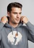 Hoodie Herren mit Frontprint Katze Silhouette Natur Aufdruck Motiv Kapuzen-Pullover Männer Fashion Streetstyle Neverless®preview