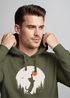 Hoodie Herren mit Frontprint Katze Silhouette Natur Aufdruck Motiv Kapuzen-Pullover Männer Fashion Streetstyle Neverless®preview