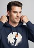 Hoodie Herren mit Frontprint Katze Silhouette Natur Aufdruck Motiv Kapuzen-Pullover Männer Fashion Streetstyle Neverless®preview