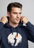 Hoodie Herren mit Frontprint Katze Silhouette Natur Aufdruck Motiv Kapuzen-Pullover Männer Fashion Streetstyle Neverless®preview