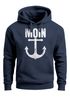 Hoodie Herren Moin Anker Retro Print Aufdruck Maritim Nordisch Kapuzen-Pullover Männer Fashion Streetstyle Neverless®preview