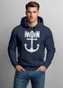 Hoodie Herren Moin Anker Retro Print Aufdruck Maritim Nordisch Kapuzen-Pullover Männer Fashion Streetstyle Neverless®preview
