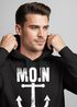 Hoodie Herren Moin Anker Retro Print Aufdruck Maritim Nordisch Kapuzen-Pullover Männer Fashion Streetstyle Neverless®preview