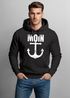 Hoodie Herren Moin Anker Retro Print Aufdruck Maritim Nordisch Kapuzen-Pullover Männer Fashion Streetstyle Neverless®preview