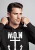 Hoodie Herren Moin Anker Retro Print Aufdruck Maritim Nordisch Kapuzen-Pullover Männer Fashion Streetstyle Neverless®preview