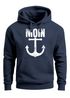 Hoodie Herren Moin Anker Retro Print Aufdruck Maritim Nordisch Kapuzen-Pullover Männer Fashion Streetstyle Neverless®preview