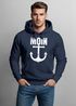 Hoodie Herren Moin Anker Retro Print Aufdruck Maritim Nordisch Kapuzen-Pullover Männer Fashion Streetstyle Neverless®preview