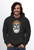 Hoodie Herren Moin Skull Windrose Kompass Totenkopf Frontprint Männer Fashion Streetstyle Neverless®preview