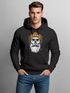 Hoodie Herren Moin Skull Windrose Kompass Totenkopf Frontprint Männer Fashion Streetstyle Neverless®preview