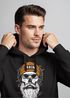Hoodie Herren Moin Skull Windrose Kompass Totenkopf Frontprint Männer Fashion Streetstyle Neverless®preview