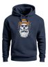 Hoodie Herren Moin Skull Windrose Kompass Totenkopf Frontprint Männer Fashion Streetstyle Neverless®preview