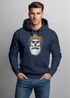 Hoodie Herren Moin Skull Windrose Kompass Totenkopf Frontprint Männer Fashion Streetstyle Neverless®preview