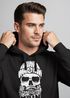 Hoodie Herren Moin Totenkopf Anker Skull Kapuzen-Pullover Männer Neverless®preview
