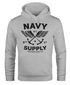 Hoodie Herren Motiv Maritim Nautical Design Schriftzug Navy Supply Anker mit Flügeln Kapuzen-Pullover Männer Neverless®preview