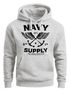 Hoodie Herren Motiv Maritim Nautical Design Schriftzug Navy Supply Anker mit Flügeln Kapuzen-Pullover Männer Neverless®preview