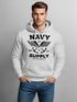 Hoodie Herren Motiv Maritim Nautical Design Schriftzug Navy Supply Anker mit Flügeln Kapuzen-Pullover Männer Neverless®preview