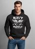 Hoodie Herren Motiv Maritim Nautical Design Schriftzug Navy Supply Anker mit Flügeln Kapuzen-Pullover Männer Neverless®preview