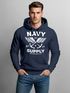 Hoodie Herren Motiv Maritim Nautical Design Schriftzug Navy Supply Anker mit Flügeln Kapuzen-Pullover Männer Neverless®preview