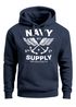 Hoodie Herren Motiv Maritim Nautical Design Schriftzug Navy Supply Anker mit Flügeln Kapuzen-Pullover Männer Neverless®preview