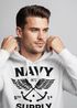 Hoodie Herren Motiv Maritim Nautical Design Schriftzug Navy Supply Anker mit Flügeln Kapuzen-Pullover Männer Neverless®preview