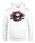 Hoodie Herren Motorrad Totenkopf mit Flügeln Kapuzen-Pullover Neverless®preview