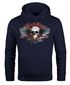 Hoodie Herren Motorrad Totenkopf mit Flügeln Kapuzen-Pullover Neverless®preview