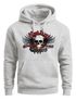 Hoodie Herren Motorrad Totenkopf mit Flügeln Kapuzen-Pullover Neverless®preview