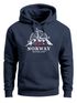 Hoodie Herren Norwegen Flagge Skandinavien Nordisch Kompass Kapuzenpulli Männer Fashion Neverless®preview