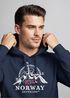 Hoodie Herren Norwegen Flagge Skandinavien Nordisch Kompass Kapuzenpulli Männer Fashion Neverless®preview