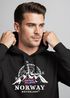 Hoodie Herren Norwegen Flagge Skandinavien Nordisch Kompass Kapuzenpulli Männer Fashion Neverless®preview