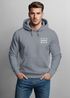 Hoodie Herren NVLS Mountains | Kapuzensweatshirt mit Berglogo und Sonne Outdoor Streetwear Fashion Streetstyle Neverless®preview