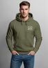 Hoodie Herren NVLS Mountains | Kapuzensweatshirt mit Berglogo und Sonne Outdoor Streetwear Fashion Streetstyle Neverless®preview