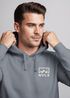 Hoodie Herren NVLS Mountains | Kapuzensweatshirt mit Berglogo und Sonne Outdoor Streetwear Fashion Streetstyle Neverless®preview