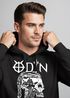 Hoodie Herren Odin Totenkopf Bart Nordische Mythologie Print Aufdruck Kapuzen-Pullover Männer Fashion Streetstyle Neverless®preview