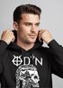 Hoodie Herren Odin Totenkopf Bart Nordische Mythologie Print Aufdruck Kapuzen-Pullover Männer Fashion Streetstyle Neverless®preview
