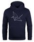 Hoodie Herren Origami Kranich Crane Vogel Bird  Kapuzen-Pullover Moonworks®preview