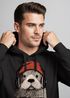 Hoodie Herren Otter Print Comic Illustration Kunstdruck Kapuzen-Pullover Männer Fashion Streetstyle Neverless®preview