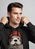 Hoodie Herren Otter Print Comic Illustration Kunstdruck Kapuzen-Pullover Männer Fashion Streetstyle Neverless®preview