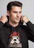 Hoodie Herren Otter Print Comic Illustration Kunstdruck Kapuzen-Pullover Männer Fashion Streetstyle Neverless®preview