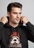 Hoodie Herren Otter Print Comic Illustration Kunstdruck Kapuzen-Pullover Männer Fashion Streetstyle Neverless®preview