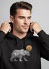 Hoodie Herren Polygon Bär Mond Outdoor Wandern Natur Print Aufdruck Fashion Streetstyle Neverless®preview