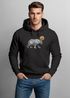 Hoodie Herren Polygon Bär Mond Outdoor Wandern Natur Print Aufdruck Fashion Streetstyle Neverless®preview