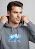 Hoodie Herren Polygon Grafik Bär Outdoor Fashion Tiermotiv Wandern Geometric Style Neverless®preview