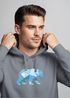 Hoodie Herren Polygon Grafik Bär Outdoor Fashion Tiermotiv Wandern Geometric Style Neverless®preview