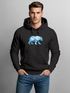 Hoodie Herren Polygon Grafik Bär Outdoor Fashion Tiermotiv Wandern Geometric Style Neverless®preview
