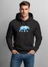 Hoodie Herren Polygon Grafik Bär Outdoor Fashion Tiermotiv Wandern Geometric Style Neverless®preview