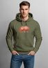 Hoodie Herren Polygon Grafik Bär Outdoor Motive Print Natur Fashion Neverless®preview
