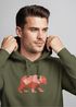 Hoodie Herren Polygon Grafik Bär Outdoor Motive Print Natur Fashion Neverless®preview