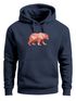 Hoodie Herren Polygon Grafik Bär Outdoor Motive Print Natur Fashion Neverless®preview